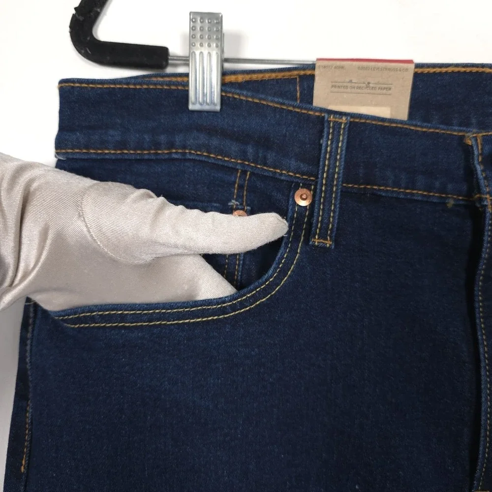LEVI'S 502 Mens New Taper Jeans W34 L30 Dark Wash Stretch 29507-3197
